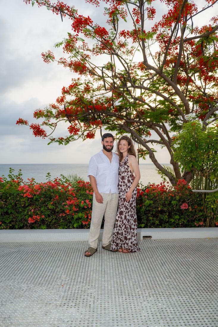 Sheli and Eyal under a flame tree